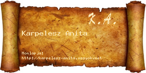 Karpelesz Anita névjegykártya